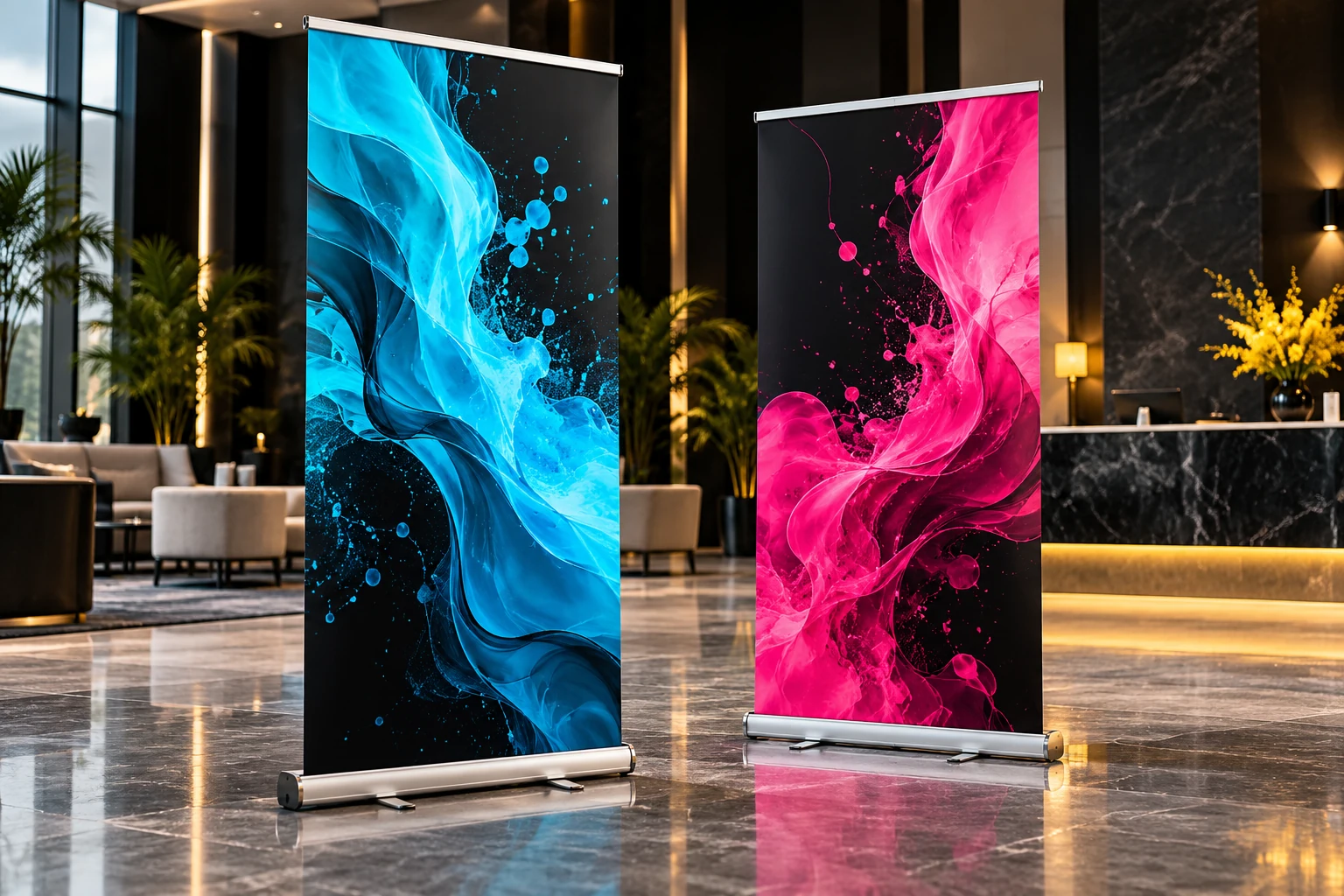 Imagem ilustrativa de Roll-up e porta-banner